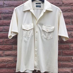 💙VINTAGE 💙Men’s poly short sleeve button up
